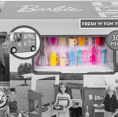 Barbie Replacement Parts for Fresh 'n Fun Food Truck Doll Playset - GMW07 ~ Replacement Drink Cups, Ice Cream and Silverware...