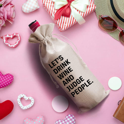 Valentine's Day Wine Bag Gift Bag for Valentine's Day, Gift Idea for Wife, Husband, Him, Her, Girlfriend, Boyfriend, Anniversary, Birthday, 1 Pcs ...