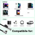 2-in-1 Lightning to 3.5mm 90 Degree Audio Aux Jack Headphone Charge Cable Adapter,?Apple MFi Certified? Earphone Converter Splitter for Music+Char...