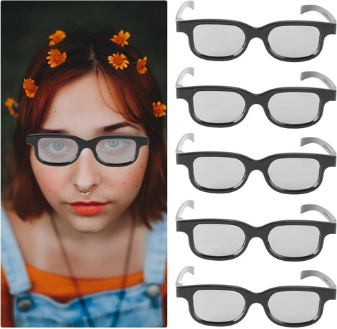 SUPVOX Tv Projector 5 Pairs 3D Viewing Glasses for Movies Game Ultra-Light 3D Glasses Movie Polarizer for Theater Screens Computer Monitors Polari...