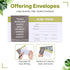 SPANISH ENVELOPE FOR TITHE AND OFFERING 100 COUNT (Green & White)...
