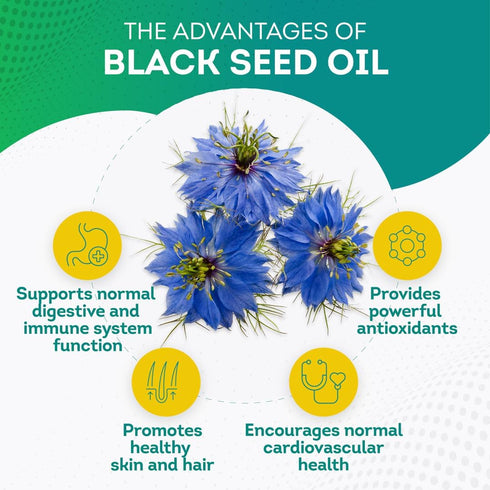 PurePremium Black Seed Oil 500mg - Organic Nigella Sativa Seeds - Cold Pressed Black Cumin Seed Oil Extract - Hair & Skin Blackseed Oil Supplement...