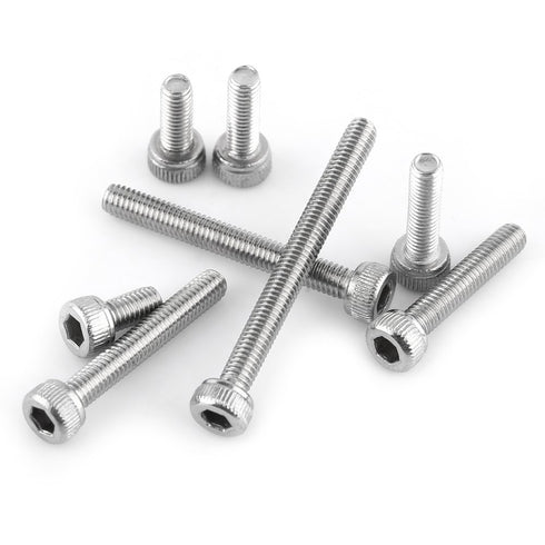 M3 Cap Head Screws, 100pcs M3*6/8/10/12/16/20/25/30 304 Stainless Steel Metric Thread Hex Socket Cap Head Screws Bolts Machine Fastener Tools for ...