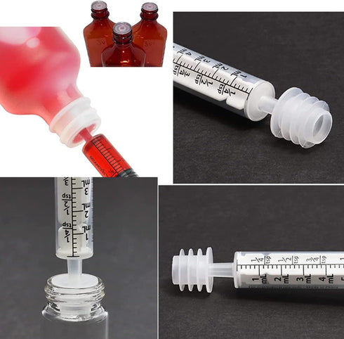 50PCS 21mm Medical Bottle Adapters Dosing Adaptor Press-in Medicine Bottle Adapter for Syringe, Medicine Bottle Syringe Adapter For Oral Dispenser...