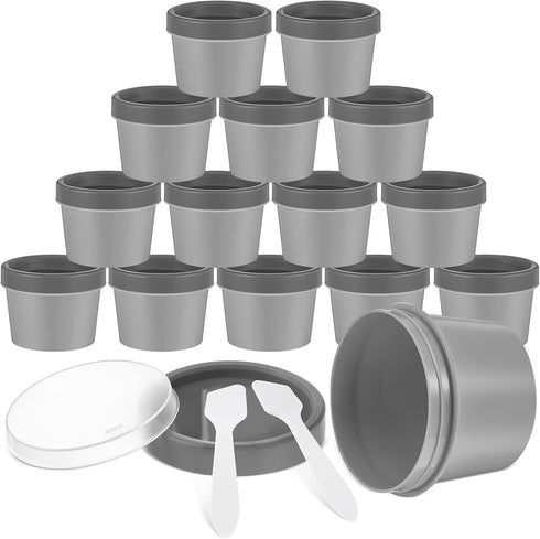 30 Set Plastic Cream Jars with Lids Spoons 3.4oz/100ml Refillable Cosmetic Pot Jars Leakproof Empty Travel Jar Concentrate Containers for Lotion F...