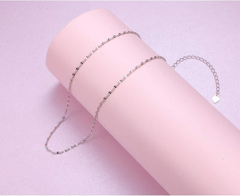 Ladytree S925 Sterling Silver Dainty Simple Choker Necklace,Rolo Chain,Adjustable 13 inches to 16 inches...