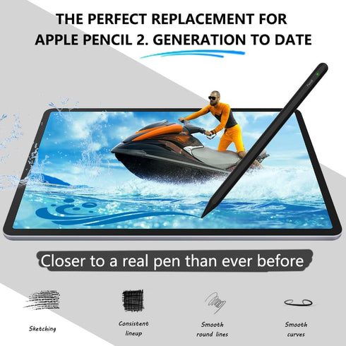 Pencil 2nd Generation for, Pen for with Magnetic Wireless Charging, Bluetooth, Tilt Sensitivity, Pen for iPad with iPad Pro 11 in 1/2/3/4, iPad Pr...
