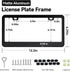 Ohuhu Matte Aluminum License Plate Frame with Black Screw Caps, 2Pcs 2 Holes Black Car Licenses Plate Covers Holders for US Vehicles...