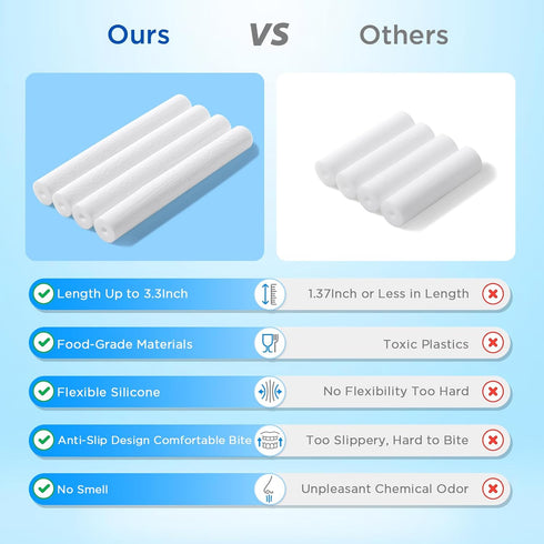 Aligner Chewies for Invisalign, 4-Pack Extended Length Orthodontic Chompers Aligner Trays Seaters for Invisalign Braces, Aligners, Retainers...