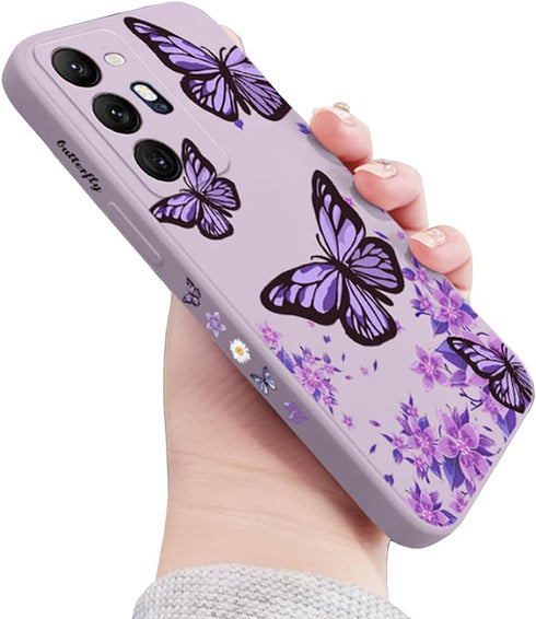 Galaxy Note 20 Ultra Case for Women Girls Cute Butterfly Camera Lens Protector Soft TPU Bumper Silicone Shockproof Protective Cover Phone Case for...