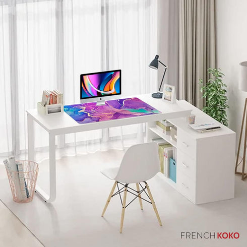 French Koko Large Mouse Pad, Desk Mat, Keyboard Pad, Desktop Home Office Decor School Essentials College Cute Extended Laptop Protector Accessorie...