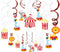 30Ct Carnival Hanging Swirl Decorations, Circus Animals Party Supplies, Circo Birthday Favors for Kids, Baby Shower Ceiling Streamers, 1st, First ...