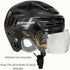 TronX S30 Straight-Cut Hockey Helmet Clear Visor (Anti-Scratch/Anti-Fog) CE Certified...