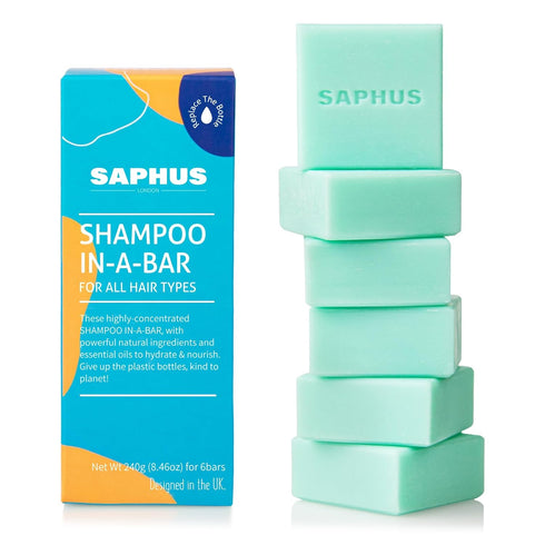 6Pcs Shampoo Bars for Hair with Conditioner Effective (8.46oz), Natural Ingredients Solid Shampoo, Sulfate Free, Plastic Free, Travel Friendly...