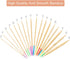18 Pairs Bamboo Knitting Needles Set, Vancens Circular Wooden Knitting Needles with Colorful Plastic Tube, Small Tools for Weave are Included, 18 ...