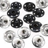 JOSDIOX Large Snaps for Sewing Big Sew on Snap Large Buttons 12 Sets Big Metal Snap Fastener Buttons Press Button for Sewing Clothing Silvery and ...