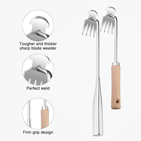 Weed Pulling Tools,2pcs Weeding Artifact Uprooting Weeding Tool,Weeding Tool for Backyard Weed Puller Tool with Garden Gloves,Garden Weed Pulling ...