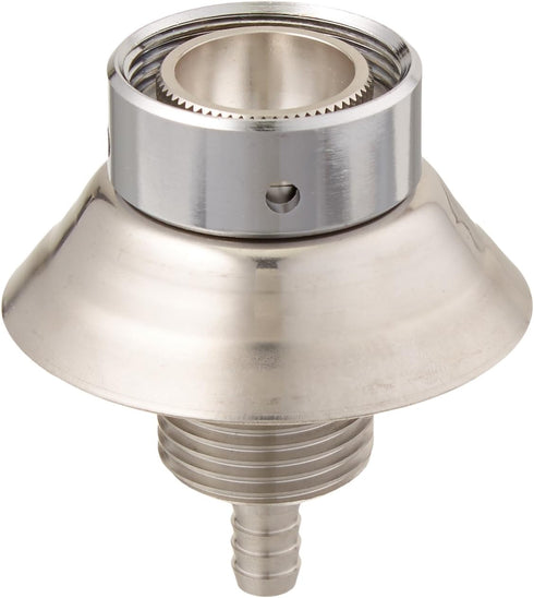 Draft Warehouse 1-3/4 Inch Long Beer Nipple Shank, Stainless Steel (SS304) with Stainless Steel Flange, 3/6-Inch Bore...