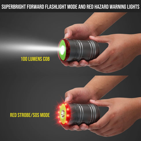 Lichamp 2 Pack LED Camping Lanterns, Battery Powered Lantern Flashlight COB Camp Light for Power Outages, Camping Supplies and Home Hurricane Supp...