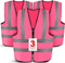 3-Pack Reflective Safety Vest For Women Men - High-Visibility Safety Vest with 2in Reflective Strips for Emergency, Construction, and Safety Use-P...