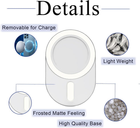 Magnetic Base Compatible with PopSocket Phone Grips Holder for iPhone MagSafe Cases Base Plate, Socket Grip Base for Pop Socket, Easy Removable fo...