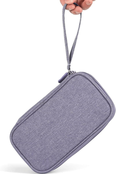 Electronics Organizer Travel Bag, Small Cable Organizer Case Waterproof Accessories Pouch, Travel Electronic Carrying Case for Cable, Cord, Charge...