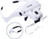 YOCTOSUN Head Mount Magnifier with 2 Led Professional Jeweler's Loupe Light Bracket and Headband are Interchangeable...