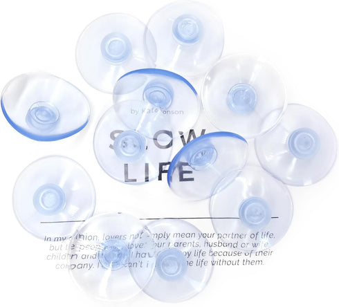12pcs Suction Cup Glass Suction Pads 40mm Clear PVC Plastic Sucker Pads Without Hooks Extra Strong Adhesive Suction Holder for Home Kitchen and Ba...