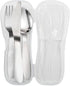 VANRA 3 Pieces Children Fork Spoon Knife Set with Travel Case for Lunch Box, 18/8 Stainless Steel Kids Silverware Flatware Set Kids Utensil Set fo...