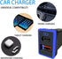 Car Charger PD QC3.0 Fast Charge Type c USB Port Socket Phone Fast Charging, with LED Light Show, for Toyota?Blue-1.3x0.9inch?...