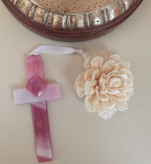 Handmade Glass Cross for Mother with Poem- Unique Gift for Mom on Christmas, Mother's Day, Birthday...