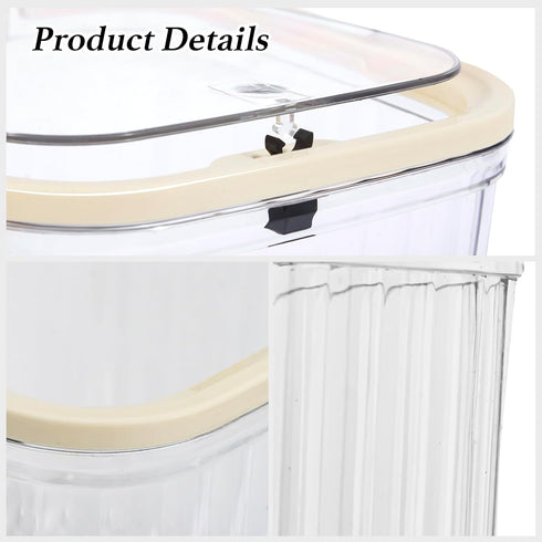 Clear Coffee Pod Holder with Lid, Coffee Pods Storage for Counter, Small Food Storage Organizer Bins, Clear Plastic Bins for Pantry, Kitchen, Cabi...