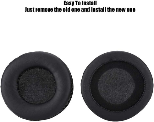 V BESTLIFE 1 Pair Universal 100mm Headphone pad Replacement pad, Soft Foam Cushion Noise Reduction Headset Cover Case,Made from Protein Leather,Bl...