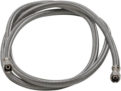Fluidmaster 12IM60 Ice Maker Connector, Braided Stainless Steel - 1/4 Compression Thread x 1/4 Compression Thread, 5 Ft. (60-Inch) Length...