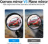 Handlebar Bike Mirror, 2pcs Bicycle Rearview Mirror with 1pcs Bike Bell, HD Safety Bike Rear View Mirror, Adjustable Handlebar Mounted Convex Mirr...