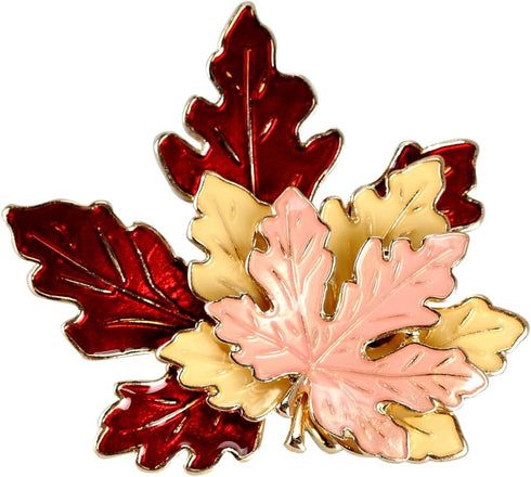 BinaryABC Thanksgiving Brooch Pin,Autumn Fall Leaves Brooch Pin,Maple Leaf Lapel Pin, Thanksgiving Jewelry Accessory Gifts Decoration...