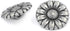 Bezelry 12 Pieces Morning Flower Metal Shank Buttons. 20mm (3/4 inch) (Antique Silver)...
