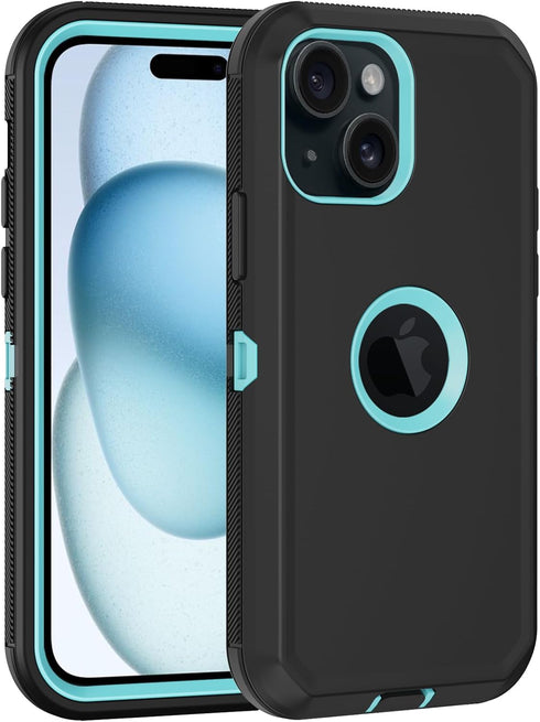 for iPhone 15 Plus Case, with Built in Screen Protector Heavy Duty Drop Protection, Full Body Rugged Shockproof Dust Proof Protective Phone Cover ...