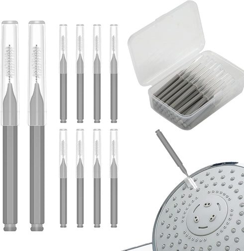 40pcs Shower Head Nozzle Cleaning Brushes, Tiny Brushes Multifunctional Mini Cleaning Tools for Small Hole Shower Head (Gray)...