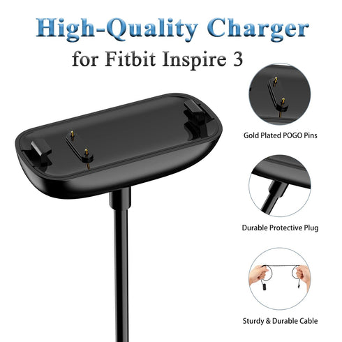 Meliya Charger Cable for Fitbit Inspire 3, Replacement USB Charging Cradle Dock Stand Cable for Inspire 3 Fitness Tracker (3.3 ft)...