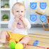 Baby Teether Toys, 2PCS Silicone Teething Toys, Remote Control Shape Teething Toys with 2PCS Pacifier Clip, Teething Relief Toys for Baby 3-24 Mon...