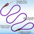 6FT/8FT/10FT Rope Dog Leash, 1/2” Strong Nylon Dog Leash with Leather Tailor Connection, Great for Medium and Large Dogs (1/2" x 6ft, purple)...