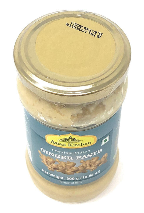 Asian Kitchen Ginger Cooking Paste 10.5oz (300g) Glass Jar ~ Vegan | Gluten Free | NON-GMO | No Colors | Indian Origin...