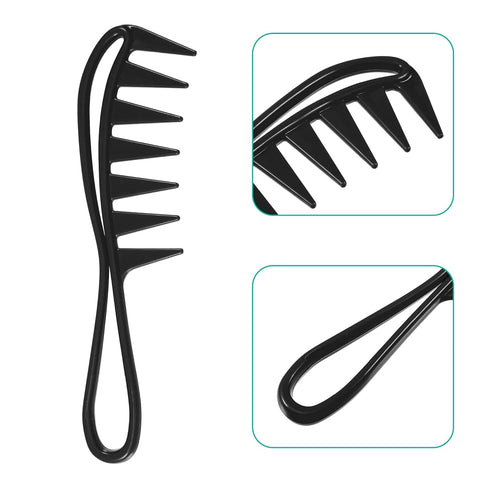VOCOSTE 3 Pcs Hair Comb Wide Tooth, Anti Static, for Thick, Curly Hair, Hair Care, Detangling Comb, for Wet and Dry, Black...