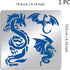 BENECREAT 6x6" Dragon Metal Stencils, Chinese Dragon Stencils for Wood Canvas Wall Painting Crafts and Decorations...