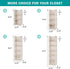 Hanging Closet Organizer, 3-Shelf Closet Hanging Storage Shelves, Beige...