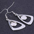 20pcs Stainless Steel Triangle Earring Base 8mm 10mm Round Cameo Cabochon Bezel Setting Blanks DIY Ear Hooks findings (8mm)...