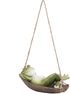Frog Statues for Garden Outdoors Hanging Sleeping Frog Sculptures Swing Home Décor...