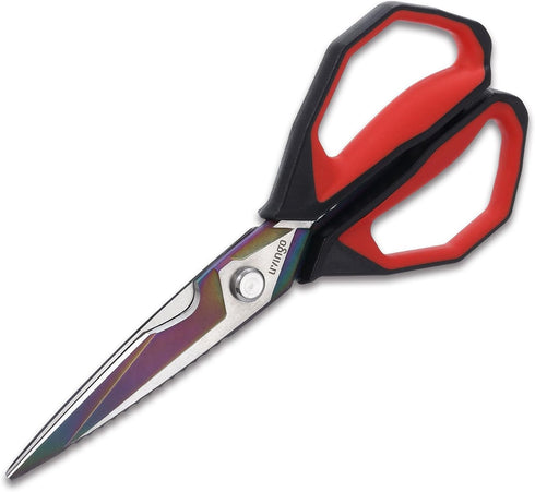 LIVINGO Sharp Kitchen Scissors for Food - Titanium Coated Forged Stainless Steel Heavy Duty Shears All Purpose for Cooking Utility Cutting Poultry...
