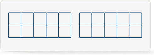 SCRIBBLEDO Dry Erase Ten Frame Board - 4" x 12" Double Sided Dry Erase Boards for Kids to Visualize and Practice Base 10 Number Concepts - Math Pr...